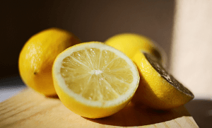 half a juicy lemon